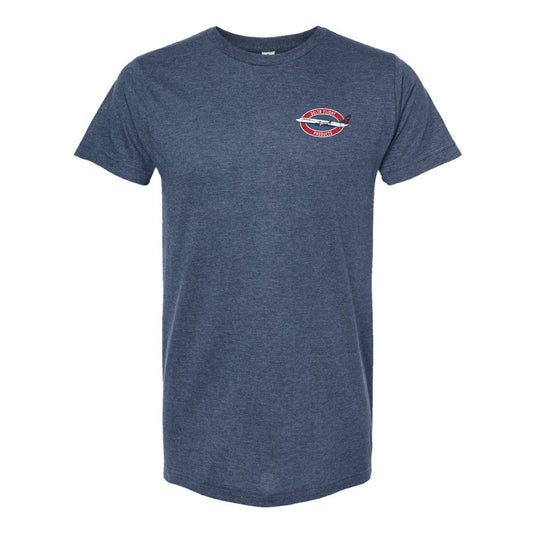 The Vintage DFP Oval | Heather Denim Oversized Tee
