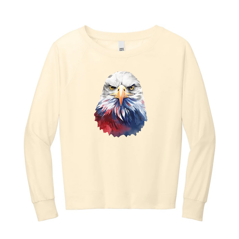 Watercolor Eagle Red & Blue | Gardenia Lightweight Crewneck