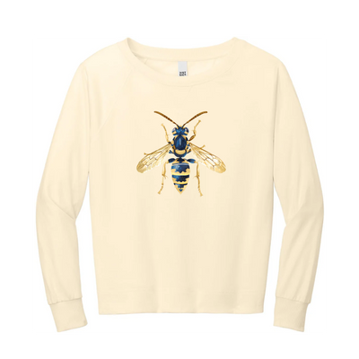 Watercolor Yellow Jacket Navy & Gold | Gardenia Lightweight Crewneck