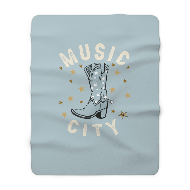 The Music City Boot | Sherpa Fleece Blanket
