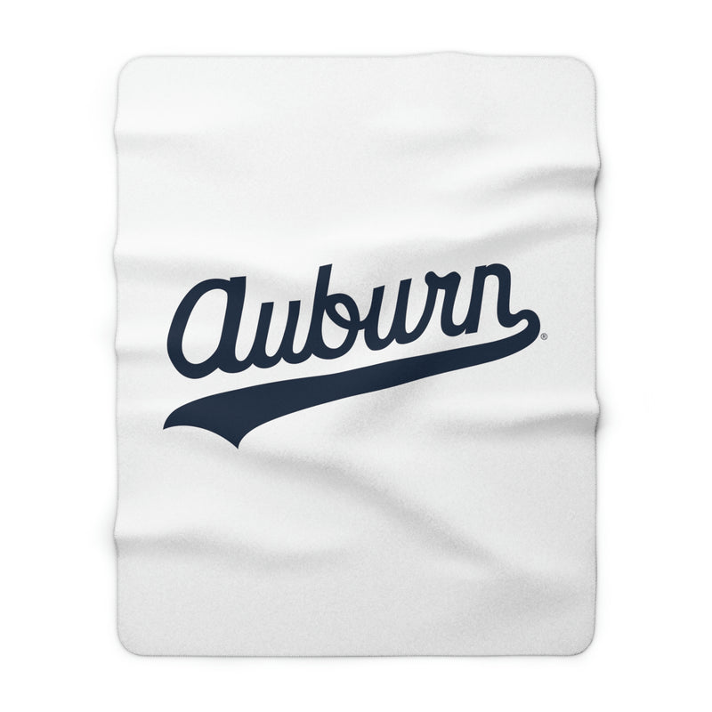 The Auburn Script Logo | Sherpa Fleece Blanket