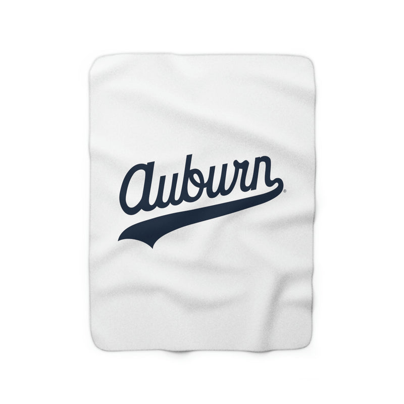 The Auburn Script Logo | Sherpa Fleece Blanket
