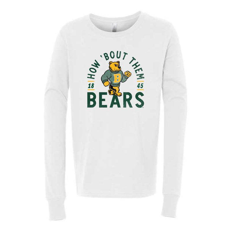 The How ‘Bout Them Bears | Kids White Long Sleeve